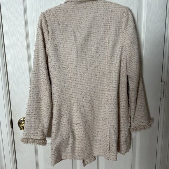 Sail to Sable Cream tweed Teddy Jacket Design cream and gold size small - Picture 4 of 4